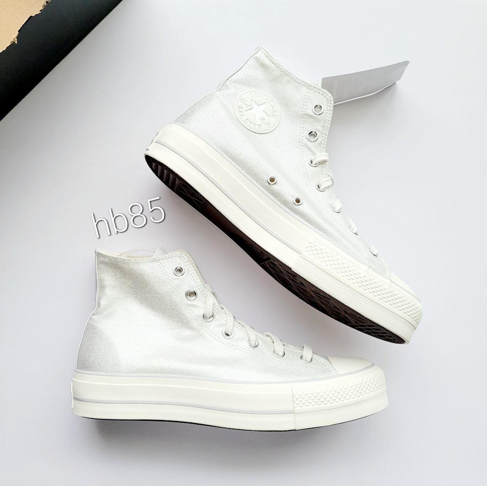 Converse CTAS Lift Hi Pure Silver Egret  Metallic Women's 11